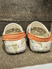 CROCS Ice Cream Print Size J1 Sprinkles with PVC Shoe Charms Gently Worn