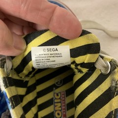Ground Up Sonic The Hedgehog SEGA High Top Canvas Shoes Kids Toddler Size 9