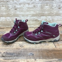 Merrell Kids Waterproof Hiking Boots Moab FST Mid A/C Size 5M Purple