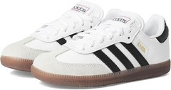 adidas Samba Indoor Sneaker, White/Black/Gum, 12.5 US Unisex Little Kid – NEW