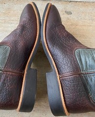 Twisted X Kids Boys 5 Cowboy Boots Leather Square Toe Brown Green P