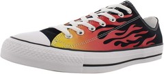 CONVERSE ALL STAR OX LOW FLAME UNISEX SNEAKERS YOUTH SHOES BLACK/RED SIZE 3 NEW