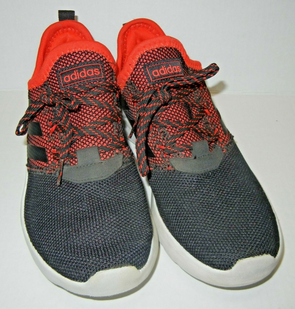 Adidas Kids Size 6 1/2 Black Red Mesh Fabric Light Weight