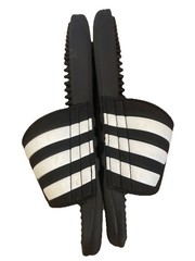 Adidas Black And White Adjustable Spike Slides Sandals Big Kids Size 4
