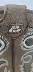 DBL Barrel Cowboy Boots Children Size 11 1/2 Brown Tan Ostrich