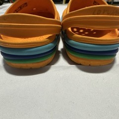 Crocs Crocband Clog Multicolor Unisex Kids Shoes Orange Blue Green Rubber C9