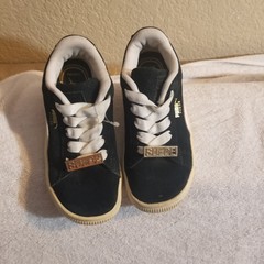 PUMA SUEDE CLASSICS – YOUTH SIZE 10C – B-BOY HIP HOP STYLE – THROWBACKS – BLACK
