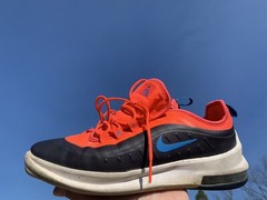 NIKE AIR MAX AXIS Orange Black Blue Logo Athletic Sneakers Sz 7Y 7 youth ❤️sj8m2