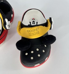 Crocs Disney Mickey Mouse Kids Clogs Black/Red/Yellow Slip On US 7 Unisex