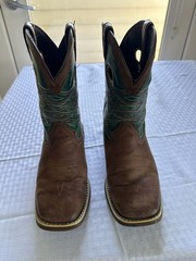 Durango Boots Kids US 4.5 Western Tan/Green