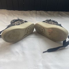 Michael Kors Kids( children)Sneaker Tan/ Black Lace Up& zipper Shoes 6