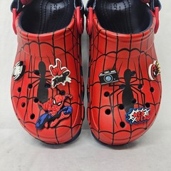 Crocs Spiderman All-Terrain Clog 208786-410 Red Navy Glow In Dark Kids Size J3