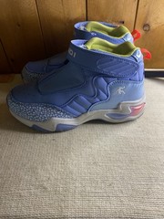 Size 1 AND1 Athletic Shoes Light Blue With Neon Green And Orange Highlights