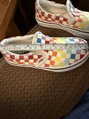 Vans Checkerboard Rainbow Classic Slip On 12.5 Youth