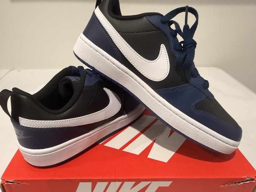 Nike Court Borough Low 2 (GS) Low-Top Sneakers Navy/White/Black 6Y; 38.5 EUR
