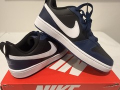Nike Court Borough Low 2 (GS) Low-Top Sneakers Navy/White/Black 6Y; 38.5 EUR