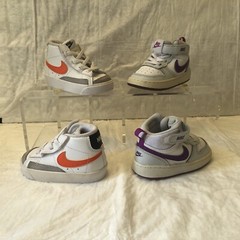 2 Pair Nike Toddler Mid Top Sneaker Size 5C Pre-Owned.