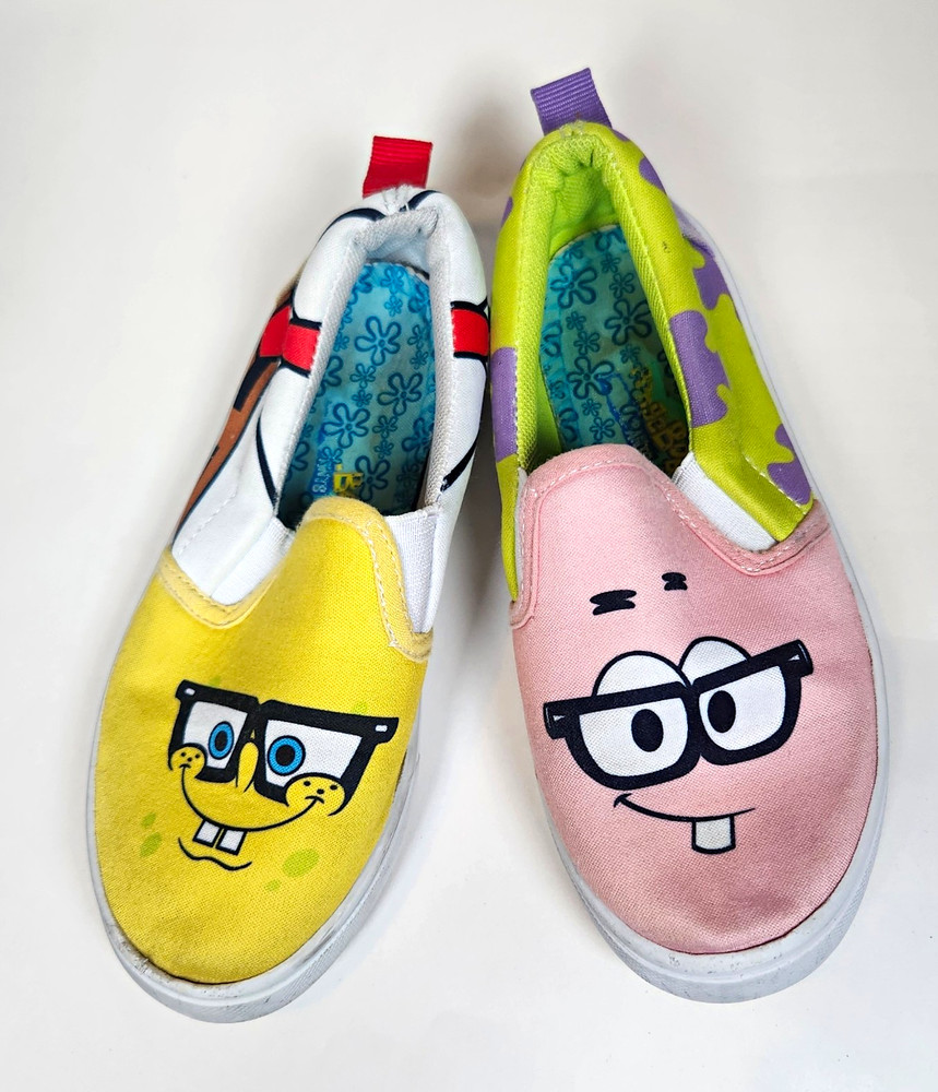 SpongeBob SquarePants & Patrick Star Kids Canvas Slip-On Shoes Multicolor US 12