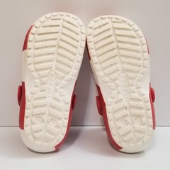 Big Kids Classic Lined Christmas Peppermint Swirl Candy Cane Sparkle Crocs Sz 2J