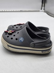 Crocs Shoes Kids Size C8/C9 Gray Crocband Clog Marvel Jibbitz Iron Man Thor