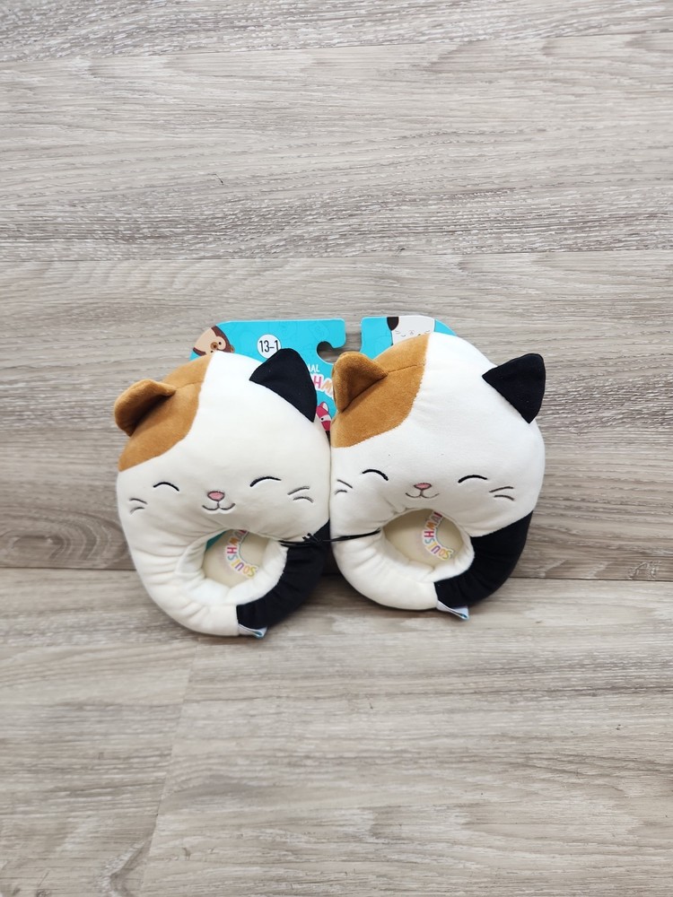Squishmallows NWT Kids‘ Cam The Cat Plush Slippers – SIZE 13-1