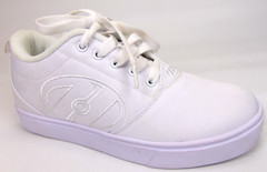 Heelys Pro 20 Roller Skates Shoes Youth Kids Size 5.0 Y, White Canvas Sneakers