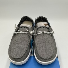 Hey Dude Wendy Chambray Kids 4 Onyx Moc Toe Slip On Comfort Casual Shoes Eby1497