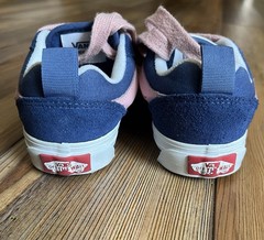 Vans Knu Skool Blue & Pink White Sneakers Low-Top Shoes Size 11