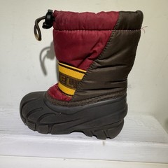 SOREL Cub Brown Maroon Insulated Waterproof Winter Snow Boots Toddler Size 7