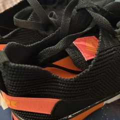 New RBX Kids Black With Pop Of Orange Sneakers Size 7