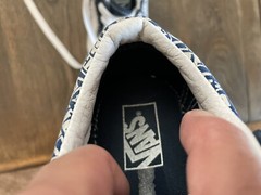 Vans V Kids Logo Old Skool Off the Wall Size 12 Blue White Suede Lace Up