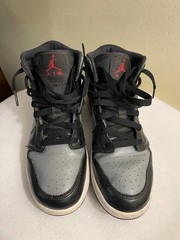 Air Jordan 1 Mid GS ‘Shadow’ Black Grey Size 5.5 Y/7W 554725-096