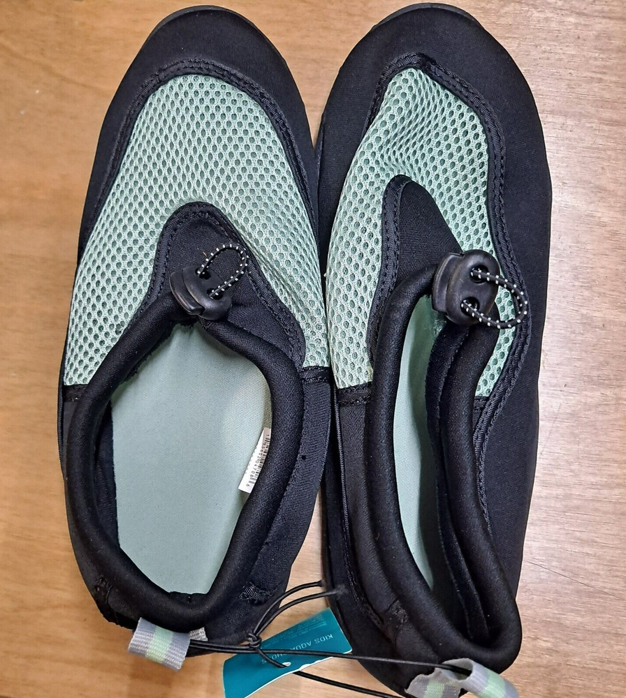 West Loop Womens Aqua Shoes Anti-Slip Green Black Summer Beach Pool S (5/6)