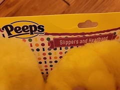 Peeps Slippers And Headband Easter