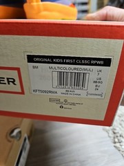Hunter Kids First Classic Rainbow Print Rain Boot UK 7
