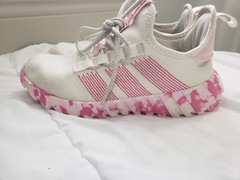 adidas Kaptir Flow K Kids Sneaker White/Pink Mesh US 4 JR0427