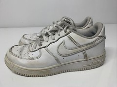 Nike Air Force 1 AF1 Low Triple White 314193-117 Youth Shoes Sneakers size 2Y