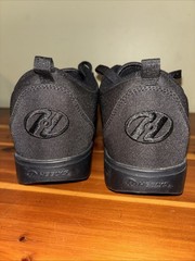 Heelys USA YTH 6 Black Pro 20 Canvas Low Profile Wheeled Sneakers