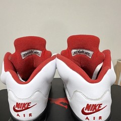 Jordan Air Jordan 5 Retro (GS) White/Red/Black/Gray 7Y Mid Top 440888-102