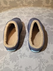 New Native Jefferson Cozy Fur Lined Kids Slip-On Clog, Blue, Black or Bone, C13