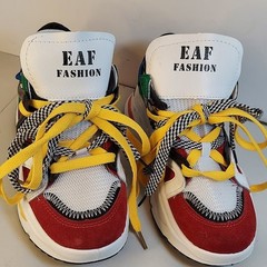 EAF Fashion Multicolor Chunky Platform Sneakers Womens Size 6.5 Streetwear Red