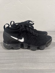 Nike Air 942843-001 VaporMax Flyknit 2 Black White Kids Size 5