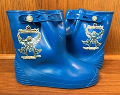 Silverhawks Vintage Kids Rain Boots Galoshes 1986 Telepix Child Size 13 Rare 80s