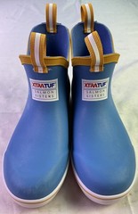 Xtratuf Kid’s Ankle Deck Boots-Light Blue/Whale Pattern-Size: 3