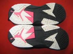 NIKE AIR JORDAN 7 RETRO HYPER BLACK & PINK 442961-018 SNEAKERS SHOES 3Y , EU 35