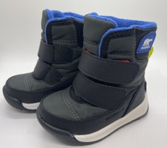 NEW SOREL TODDLER Whitney II Strap Coal/Charbon WP Winter Boots SIZE 4