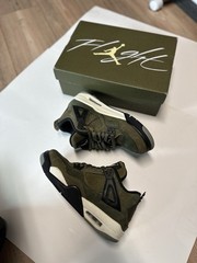 Jordan Air Jordan 4 Retro SE Craft GS Green Black White Suede Sneaker 7Y