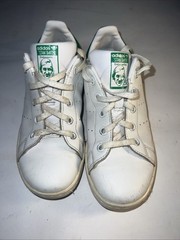 Adidas Stan Smith J OG Big Kids Size 3 Causal Retro Shoe White Green Sneaker