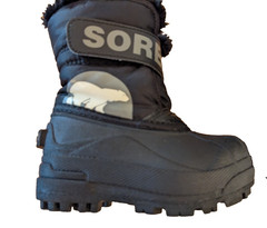 SOREL Little Kid’s Snow Commander Insulated Boots, Black/Charcoal Sz US 7