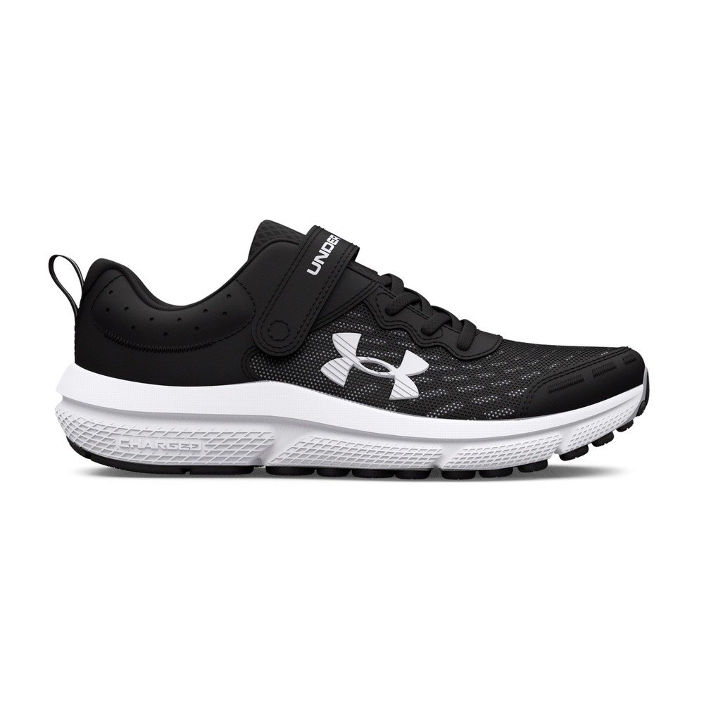 Under Armour Kids UA BPS Assert 10 AC Black/White Running Shoes (3026183-001)